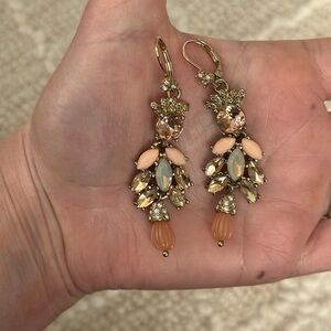 Marchesa Sheer Bliss Cluster Drop Earrings in Blush / Gold